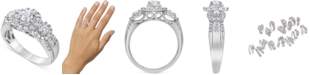 Macy's Diamond Triple Halo Engagement Ring (1 ct. t.w.) in 14k White Gold